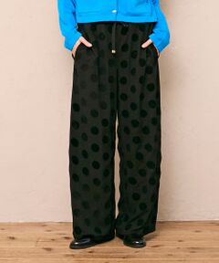 le.coeur blanc / ルクールブラン その他パンツ | 《WEB限定アイテム》フロッキードットイージーパンツ