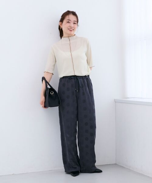 le.coeur blanc / ルクールブラン その他パンツ | 《WEB限定アイテム》フロッキードットイージーパンツ | 詳細5