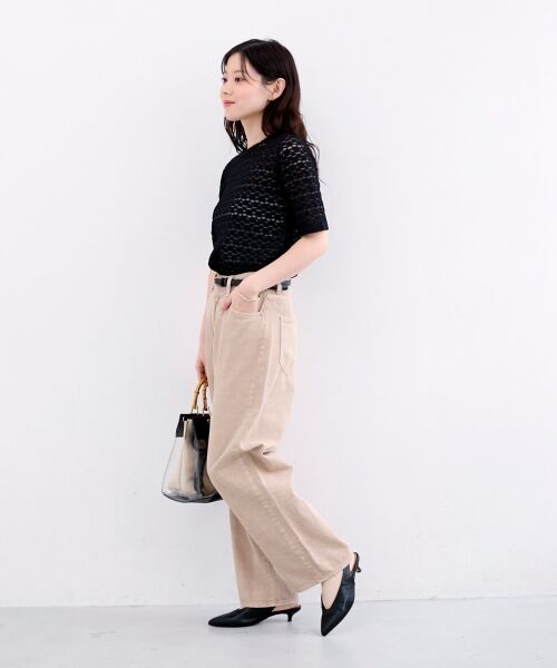 le.coeur blanc / ルクールブラン カットソー | 《WEB限定アイテム》ストレッチレースハーフスリーブプルオーバー | 詳細10