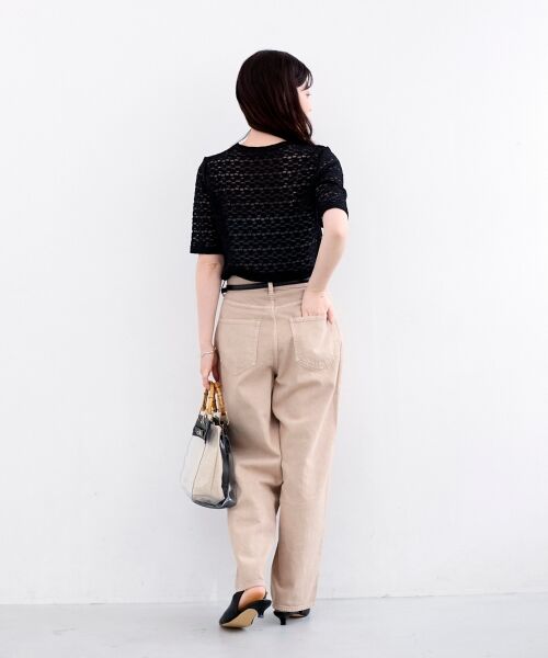 le.coeur blanc / ルクールブラン カットソー | 《WEB限定アイテム》ストレッチレースハーフスリーブプルオーバー | 詳細12