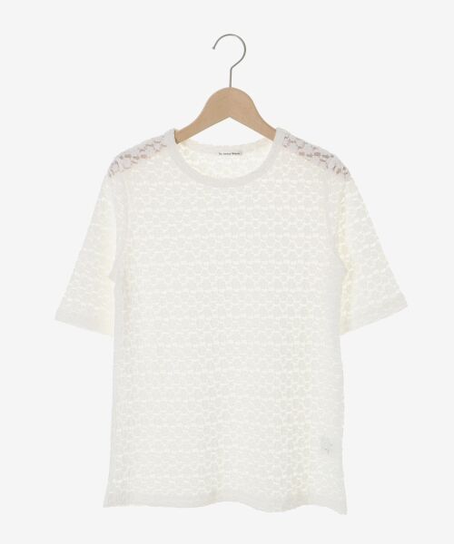 le.coeur blanc / ルクールブラン カットソー | 《WEB限定アイテム》ストレッチレースハーフスリーブプルオーバー | 詳細13