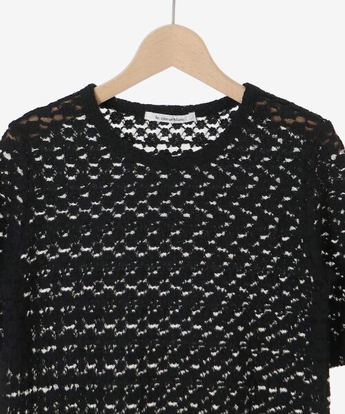 le.coeur blanc / ルクールブラン カットソー | 《WEB限定アイテム》ストレッチレースハーフスリーブプルオーバー | 詳細24