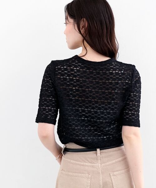 le.coeur blanc / ルクールブラン カットソー | 《WEB限定アイテム》ストレッチレースハーフスリーブプルオーバー | 詳細6