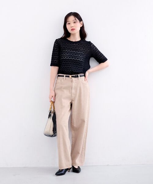 le.coeur blanc / ルクールブラン カットソー | 《WEB限定アイテム》ストレッチレースハーフスリーブプルオーバー | 詳細7