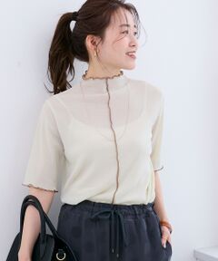 le.coeur blanc / ルクールブラン カットソー | 《WEB限定アイテム》メロウシアーハイネックトップス