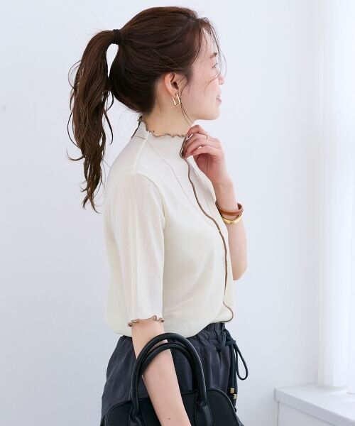 le.coeur blanc / ルクールブラン カットソー | 《WEB限定アイテム》メロウシアーハイネックトップス | 詳細17