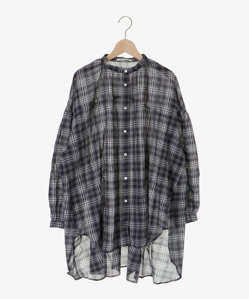 le.coeur blanc / ルクールブラン シャツ・ブラウス | 《WEB限定アイテム》シアーガーゼバックギャザーチェックシャツ | 詳細30