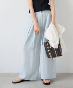 le.coeur blanc / ルクールブラン その他パンツ | vaneumリネンブレンドタックワイドパンツ