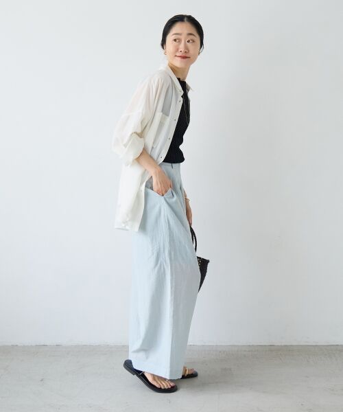 le.coeur blanc / ルクールブラン その他パンツ | vaneumリネンブレンドタックワイドパンツ | 詳細18