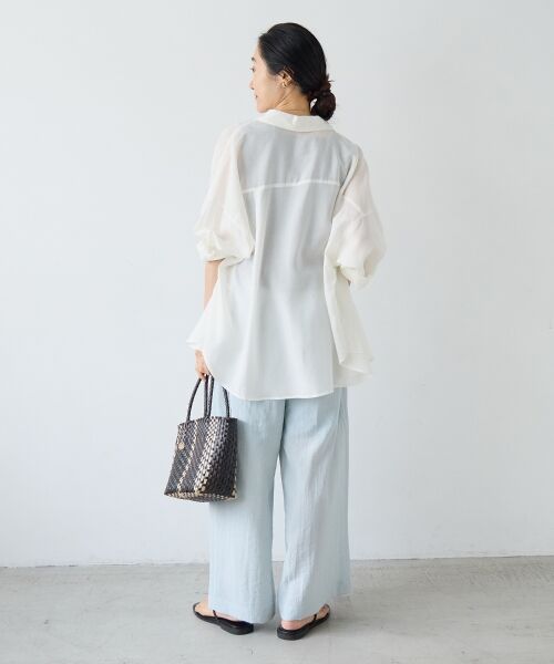 le.coeur blanc / ルクールブラン その他パンツ | vaneumリネンブレンドタックワイドパンツ | 詳細19