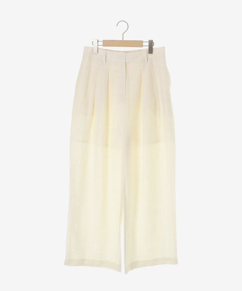 le.coeur blanc / ルクールブラン その他パンツ | vaneumリネンブレンドタックワイドパンツ | 詳細1