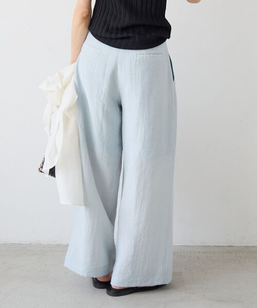 le.coeur blanc / ルクールブラン その他パンツ | vaneumリネンブレンドタックワイドパンツ | 詳細16