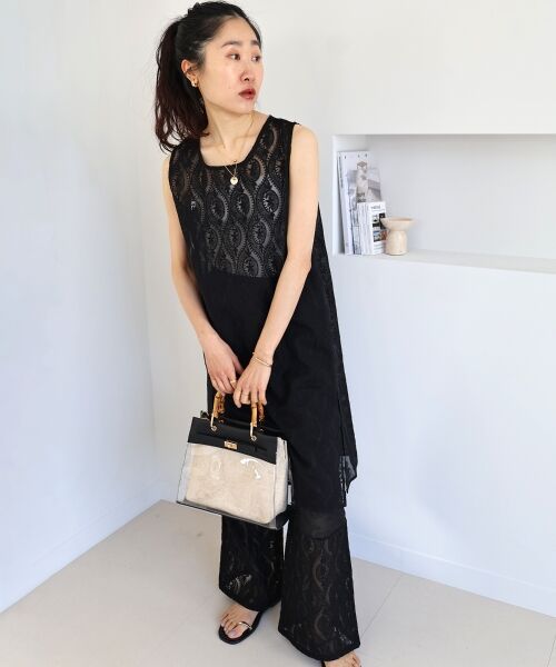 le.coeur blanc / ルクールブラン その他パンツ | vaneumレースファブリックドッキングパンツ | 詳細7