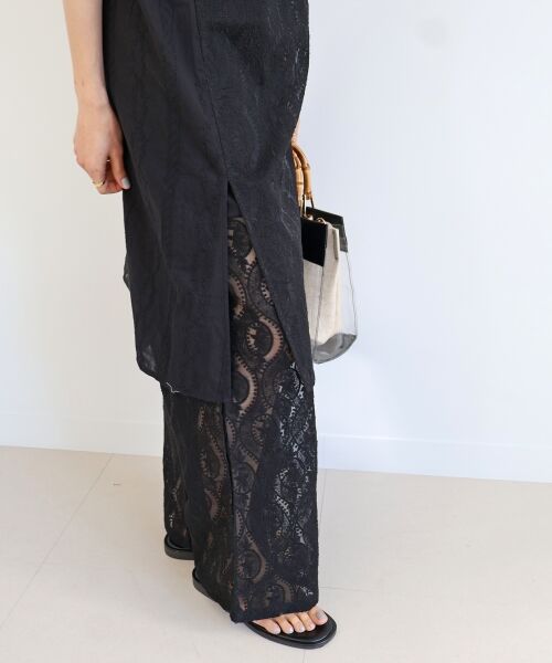 le.coeur blanc / ルクールブラン その他パンツ | vaneumレースファブリックドッキングパンツ | 詳細8