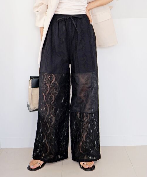 le.coeur blanc / ルクールブラン その他パンツ | vaneumレースファブリックドッキングパンツ | 詳細9