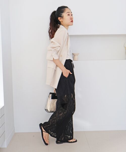 le.coeur blanc / ルクールブラン その他パンツ | vaneumレースファブリックドッキングパンツ | 詳細12