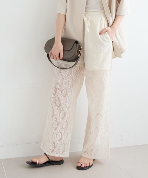 le.coeur blanc / ルクールブラン その他パンツ | vaneumレースファブリックドッキングパンツ | 詳細16