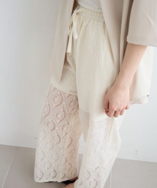 le.coeur blanc / ルクールブラン その他パンツ | vaneumレースファブリックドッキングパンツ | 詳細17