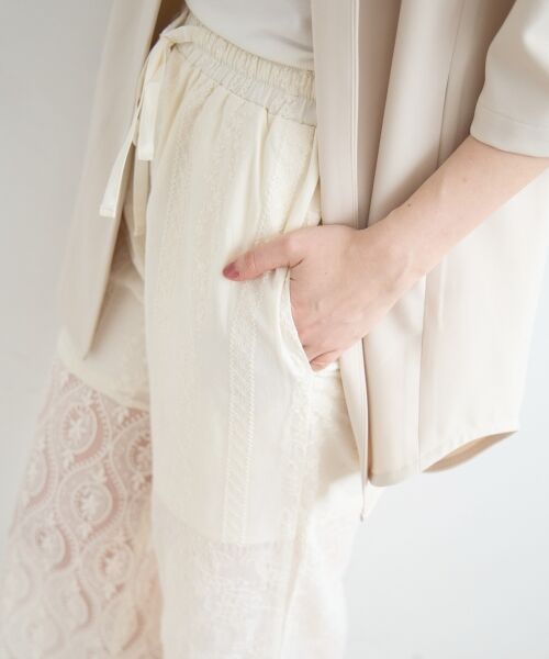 le.coeur blanc / ルクールブラン その他パンツ | vaneumレースファブリックドッキングパンツ | 詳細18