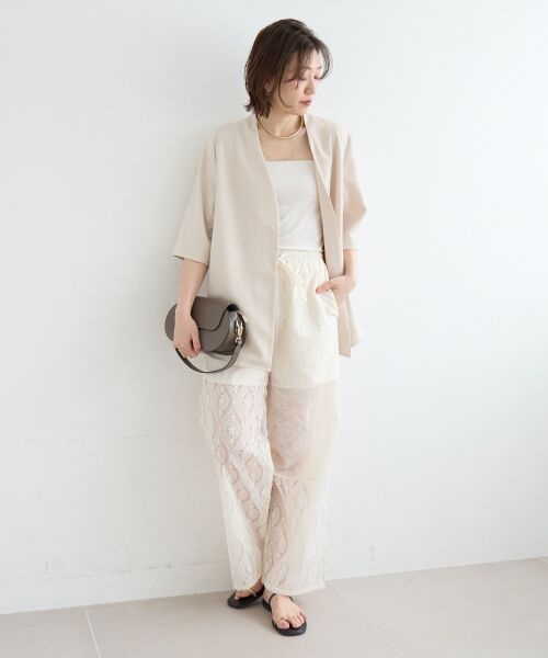 le.coeur blanc / ルクールブラン その他パンツ | vaneumレースファブリックドッキングパンツ | 詳細20