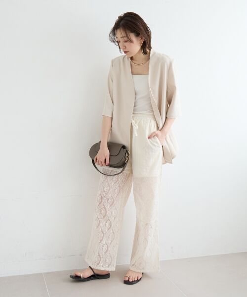 le.coeur blanc / ルクールブラン その他パンツ | vaneumレースファブリックドッキングパンツ | 詳細21