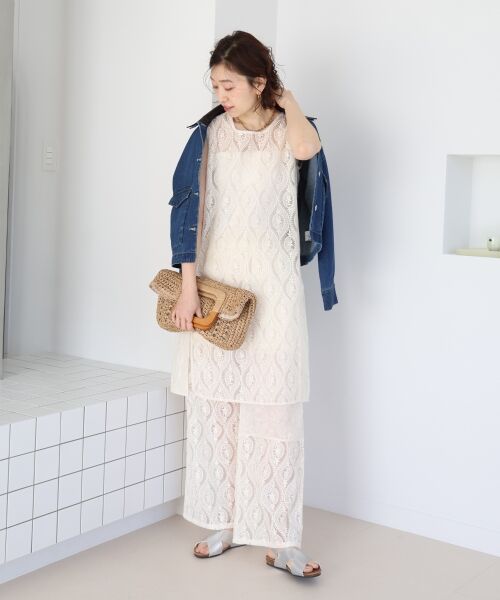 le.coeur blanc / ルクールブラン その他パンツ | vaneumレースファブリックドッキングパンツ | 詳細22