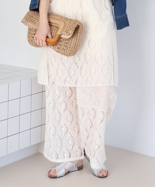 le.coeur blanc / ルクールブラン その他パンツ | vaneumレースファブリックドッキングパンツ | 詳細23