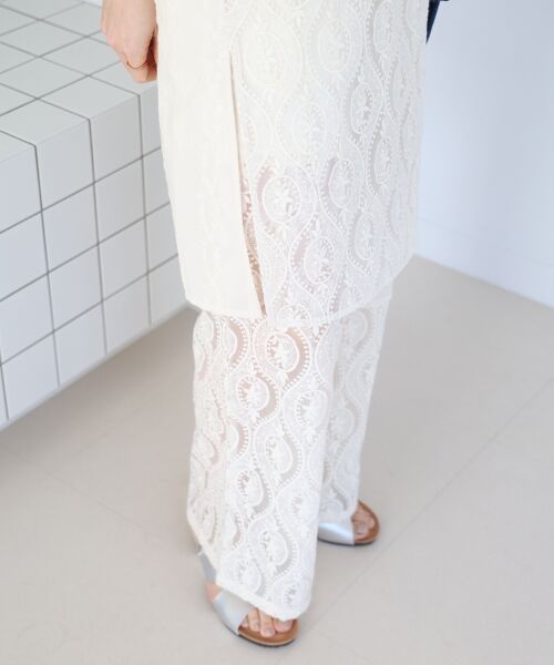 le.coeur blanc / ルクールブラン その他パンツ | vaneumレースファブリックドッキングパンツ | 詳細26
