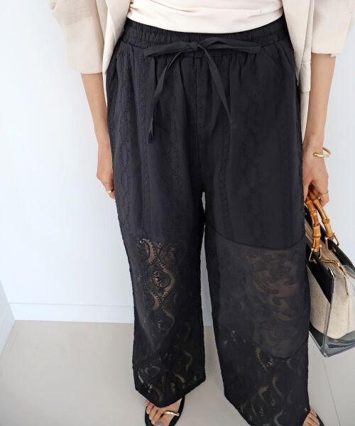 le.coeur blanc / ルクールブラン その他パンツ | vaneumレースファブリックドッキングパンツ | 詳細4