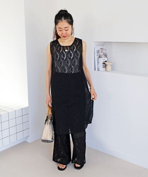 le.coeur blanc / ルクールブラン その他パンツ | vaneumレースファブリックドッキングパンツ | 詳細5