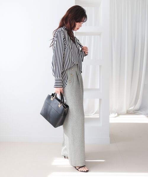 le.coeur blanc / ルクールブラン シャツ・ブラウス | 【日本製】ストライプボウタイブラウス | 詳細10