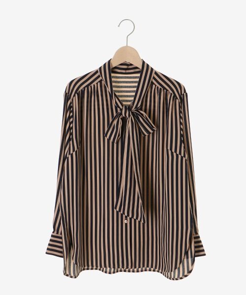 le.coeur blanc / ルクールブラン シャツ・ブラウス | 【日本製】ストライプボウタイブラウス | 詳細14