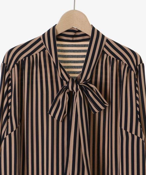 le.coeur blanc / ルクールブラン シャツ・ブラウス | 【日本製】ストライプボウタイブラウス | 詳細16