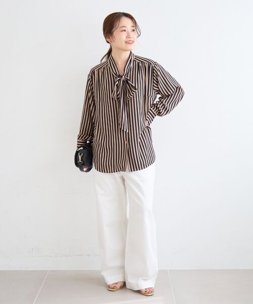 le.coeur blanc / ルクールブラン シャツ・ブラウス | 【日本製】ストライプボウタイブラウス | 詳細21