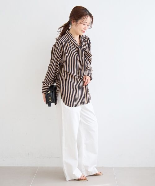 le.coeur blanc / ルクールブラン シャツ・ブラウス | 【日本製】ストライプボウタイブラウス | 詳細24