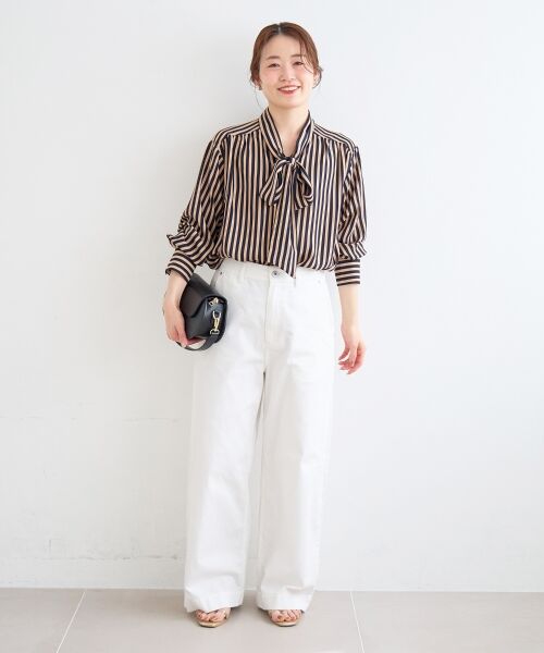 le.coeur blanc / ルクールブラン シャツ・ブラウス | 【日本製】ストライプボウタイブラウス | 詳細25