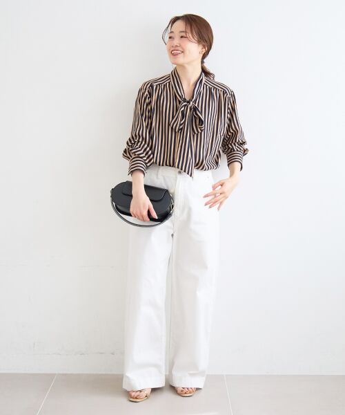 le.coeur blanc / ルクールブラン シャツ・ブラウス | 【日本製】ストライプボウタイブラウス | 詳細26