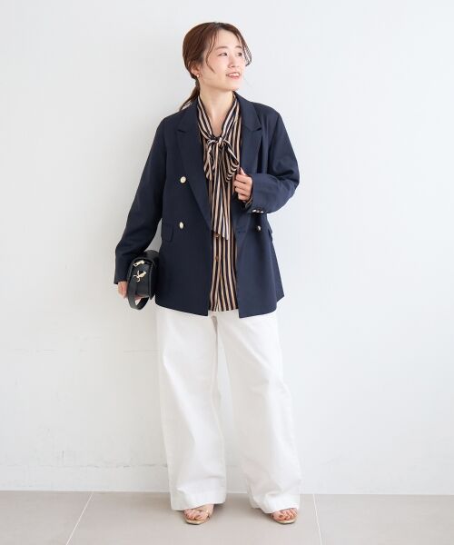 le.coeur blanc / ルクールブラン シャツ・ブラウス | 【日本製】ストライプボウタイブラウス | 詳細27