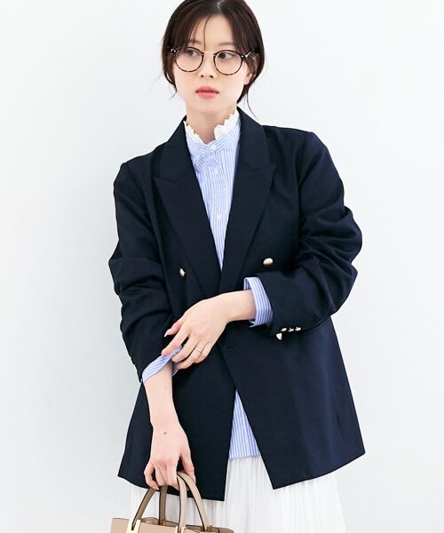 le.coeur blanc / ルクールブラン その他アウター | ダブルブレストジャケット（ネイビー）