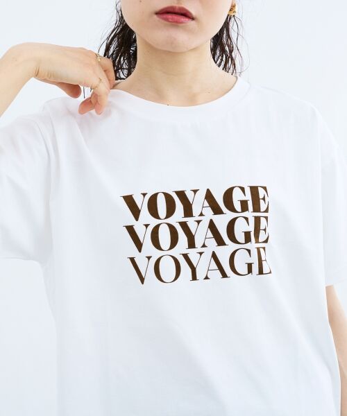 le.coeur blanc / ルクールブラン Tシャツ | VOYAGEフロッキーロゴTシャツ（オフ）