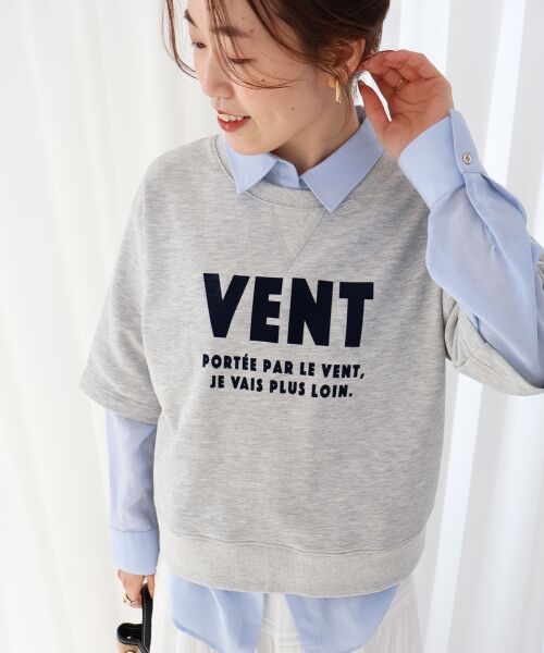 le.coeur blanc / ルクールブラン カットソー | フロッキーミニ裏毛ロゴプルオーバー（グレー）