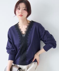 le.coeur blanc / ルクールブラン スウェット | レースデザインスウェットプルオーバー