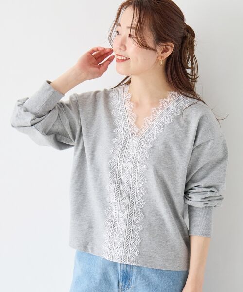 le.coeur blanc / ルクールブラン スウェット | レースデザインスウェットプルオーバー | 詳細16