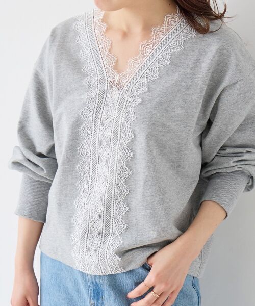 le.coeur blanc / ルクールブラン スウェット | レースデザインスウェットプルオーバー | 詳細23