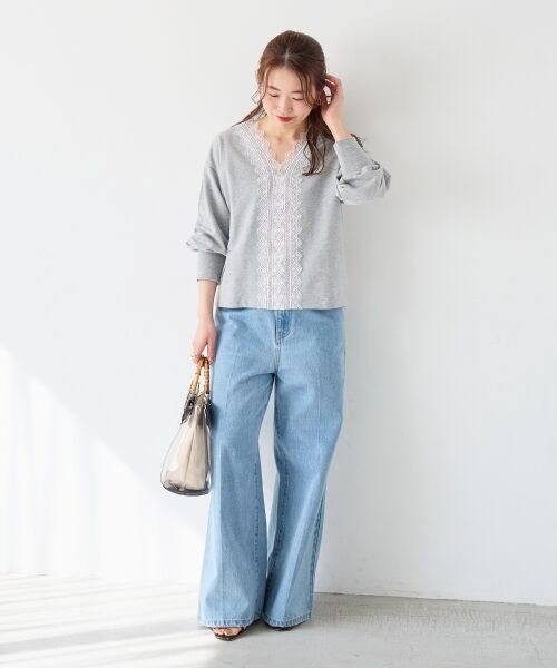 le.coeur blanc / ルクールブラン スウェット | レースデザインスウェットプルオーバー | 詳細26