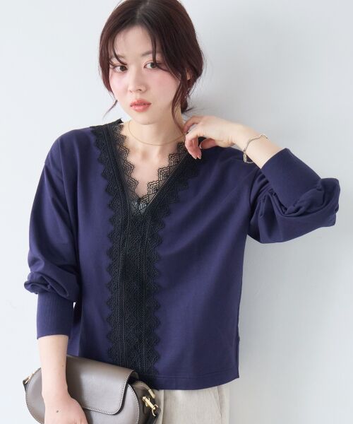 le.coeur blanc / ルクールブラン スウェット | レースデザインスウェットプルオーバー | 詳細3