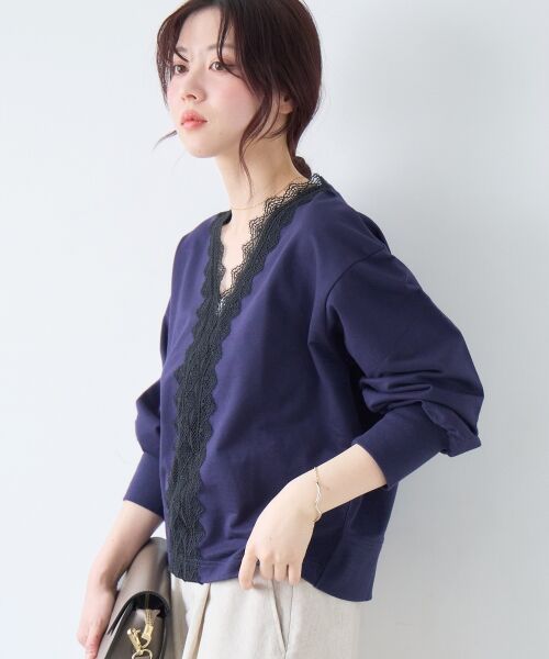 le.coeur blanc / ルクールブラン スウェット | レースデザインスウェットプルオーバー | 詳細4