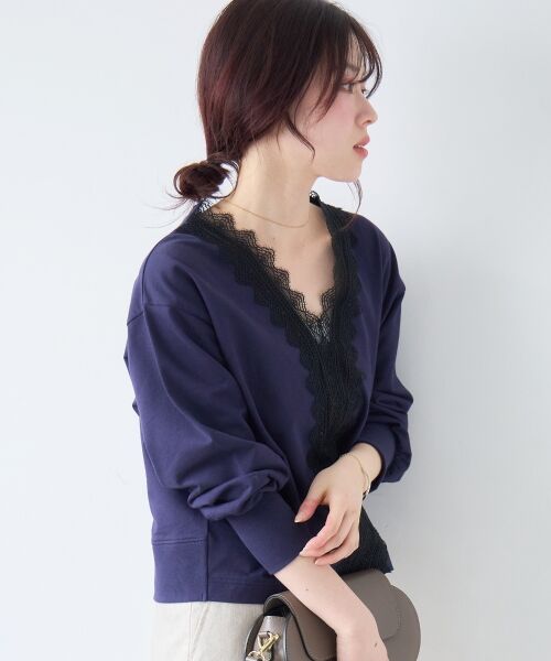 le.coeur blanc / ルクールブラン スウェット | レースデザインスウェットプルオーバー | 詳細7