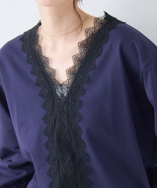le.coeur blanc / ルクールブラン スウェット | レースデザインスウェットプルオーバー | 詳細8
