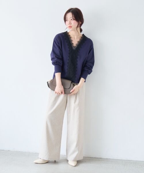 le.coeur blanc / ルクールブラン スウェット | レースデザインスウェットプルオーバー | 詳細9